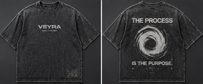 VEYRA OVERSIZED T-SHIRT THE PROCESS IS THE PURPOSE